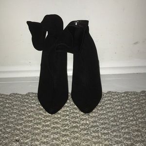 Black Knit Stretch Boots